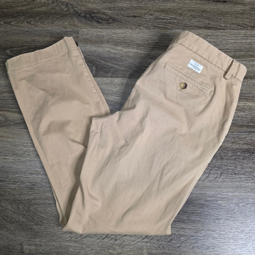 Vineyard Vines 32x30 Slim Fit Breaker Pant Mens Khaki Excellent Stretch Chinos